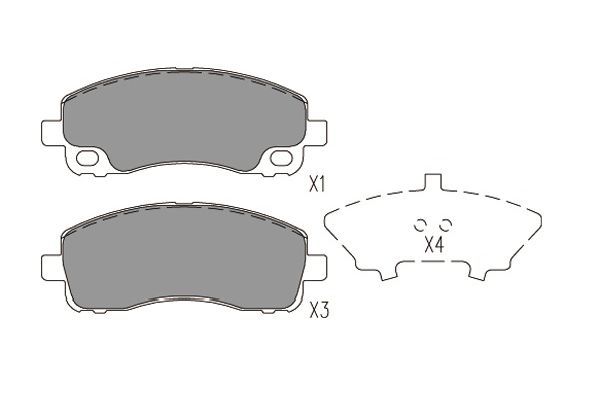 KAVO PARTS Комплект тормозных колодок, дисковый тормоз BP-5564